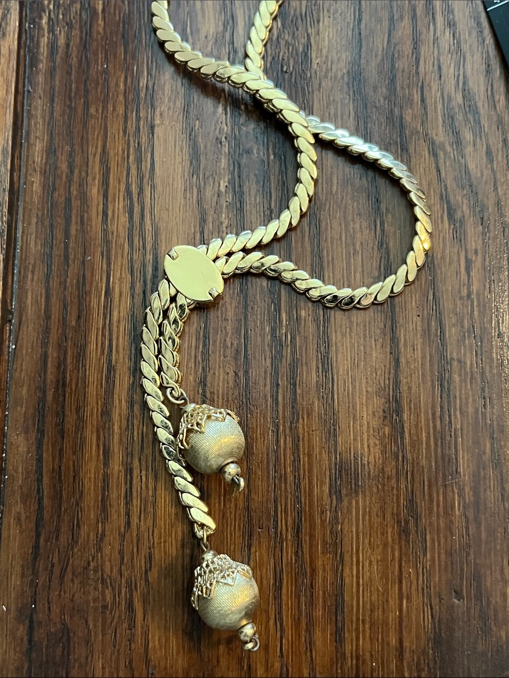 Monet Gold-Tone Lariat Necklace with Tassel Drops - Picture 14 of 14